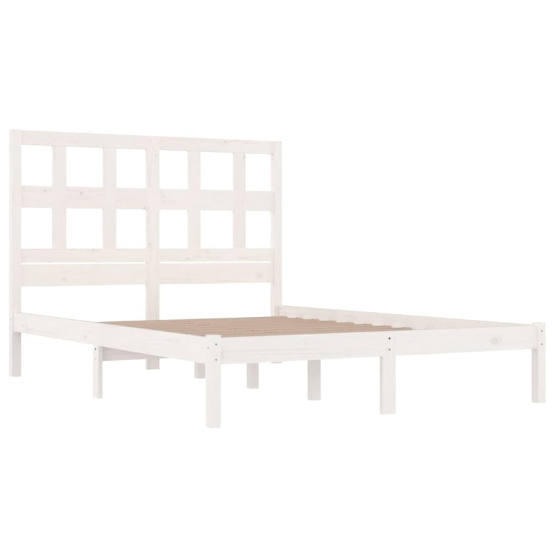 Bed Frame without Mattress White 140x200 cm Solid Wood Pine