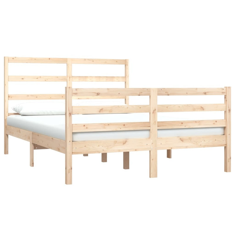 Bed Frame without Mattress Solid Wood Pine 120x190 cm Small Double