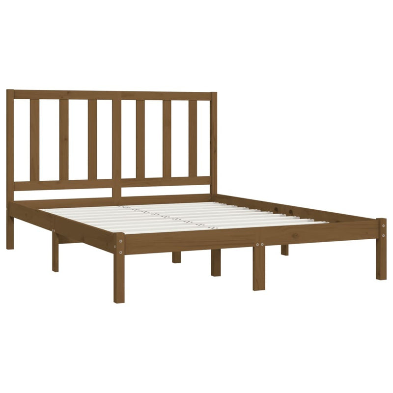 Bed Frame without Mattress Honey Brown Solid Wood Pine 120x200 cm