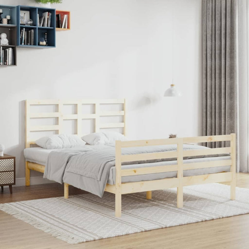 Bed Frame without Mattress Solid Wood 140x200 cm