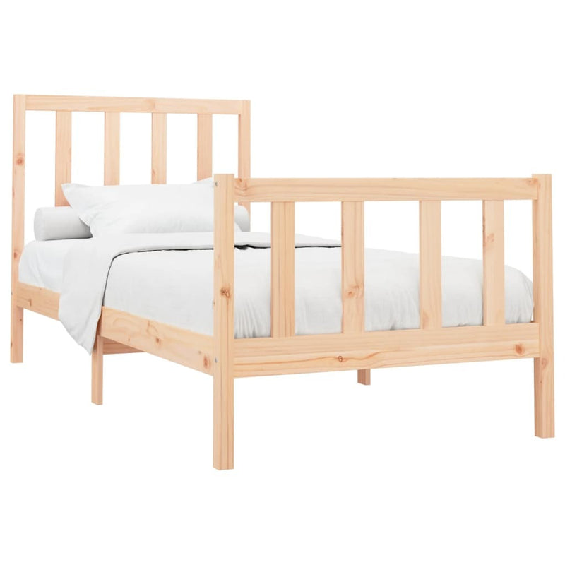 Bed Frame without Mattress 90x200 cm Solid Wood Pine