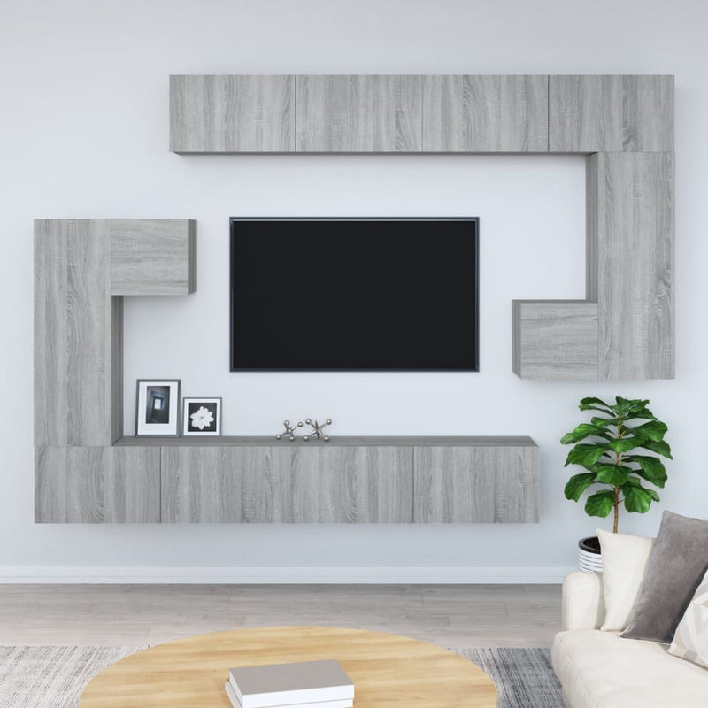 Wall-mounted TV Cabinet Grey Sonoma Engineered Wood