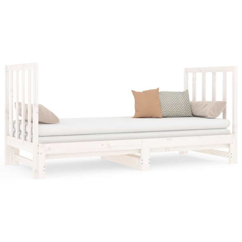 Pull-out Day Bed without Mattress White 2x(90x190) cm