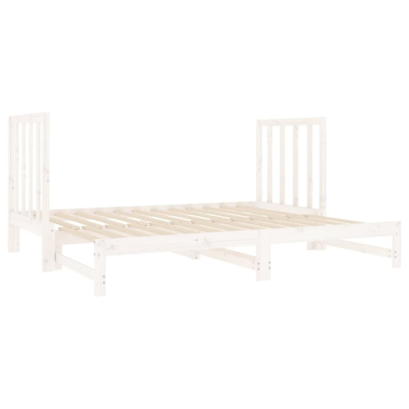 Pull-out Day Bed without Mattress White 2x(90x190) cm