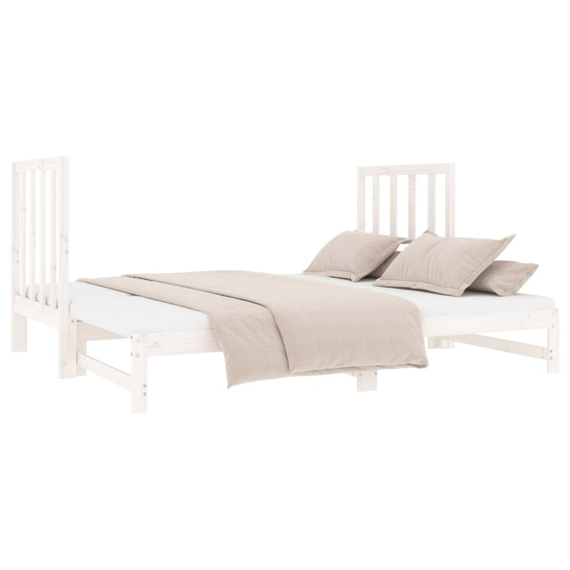 Pull-out Day Bed without Mattress White 2x(90x190) cm