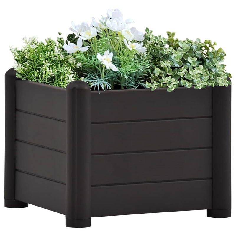 Garden Raised Bed PP Anthracite 43x43x35 cm