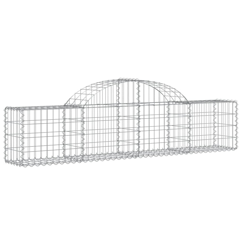 Arched Gabion Baskets 12 pcs 200x30x40/60 cm Galvanised Iron