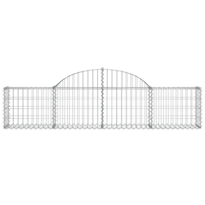 Arched Gabion Baskets 12 pcs 200x30x40/60 cm Galvanised Iron