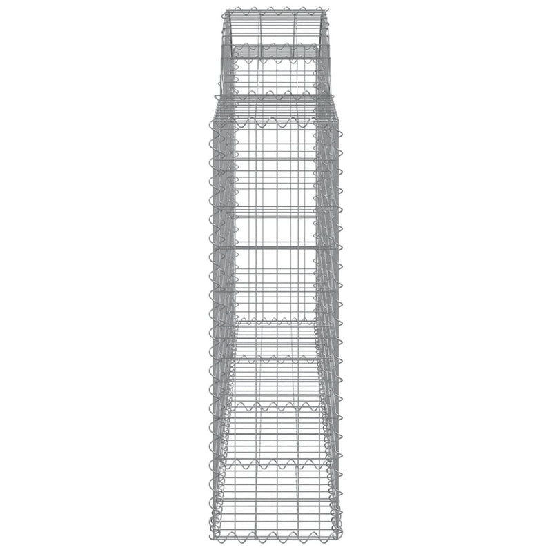 Arched Gabion Baskets 2 pcs 200x30x100/120 cm Galvanised Iron