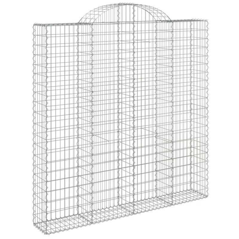 Arched Gabion Baskets 10 pcs 200x30x200/220 cm Galvanised Iron