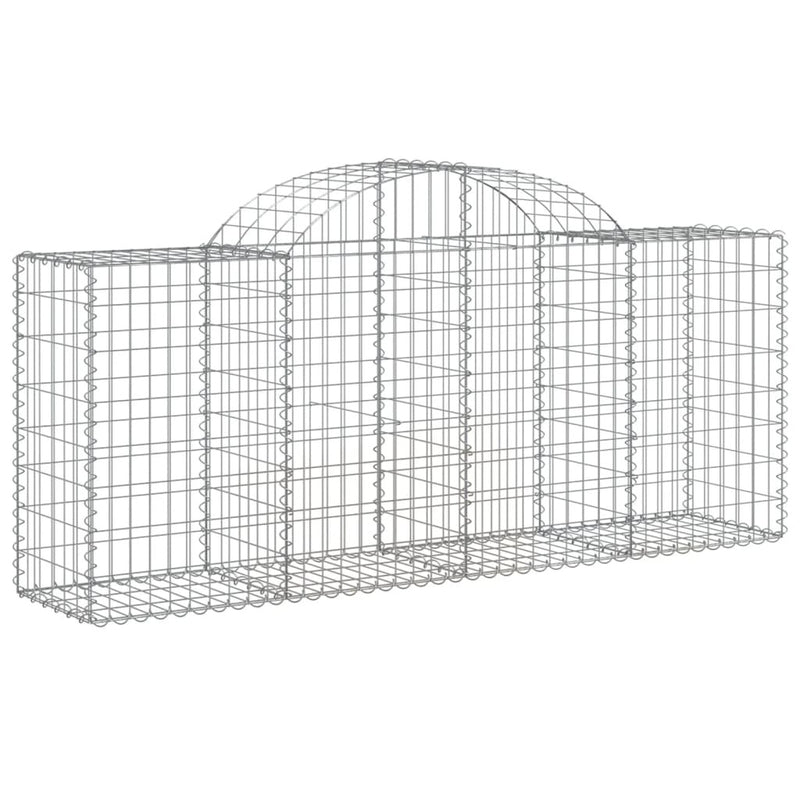 Arched Gabion Baskets 12 pcs 200x50x80/100 cm Galvanised Iron