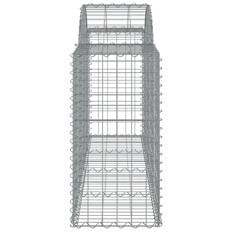 Arched Gabion Baskets 12 pcs 200x50x80/100 cm Galvanised Iron