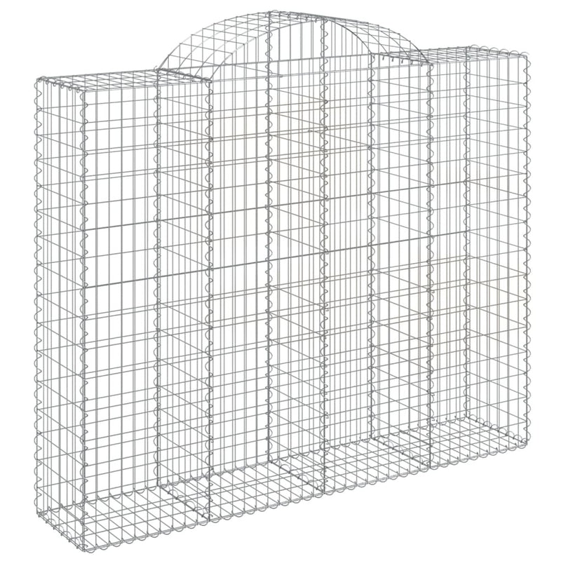 Arched Gabion Baskets 11 pcs 200x50x160/180 cm Galvanised Iron