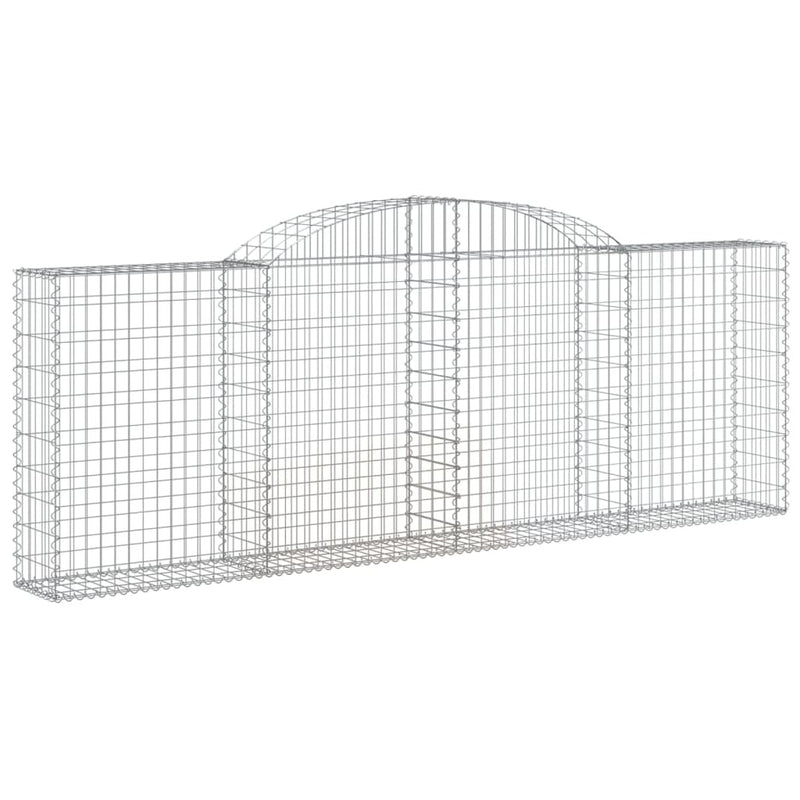 Arched Gabion Baskets 7 pcs 300x30x100/120 cm Galvanised Iron