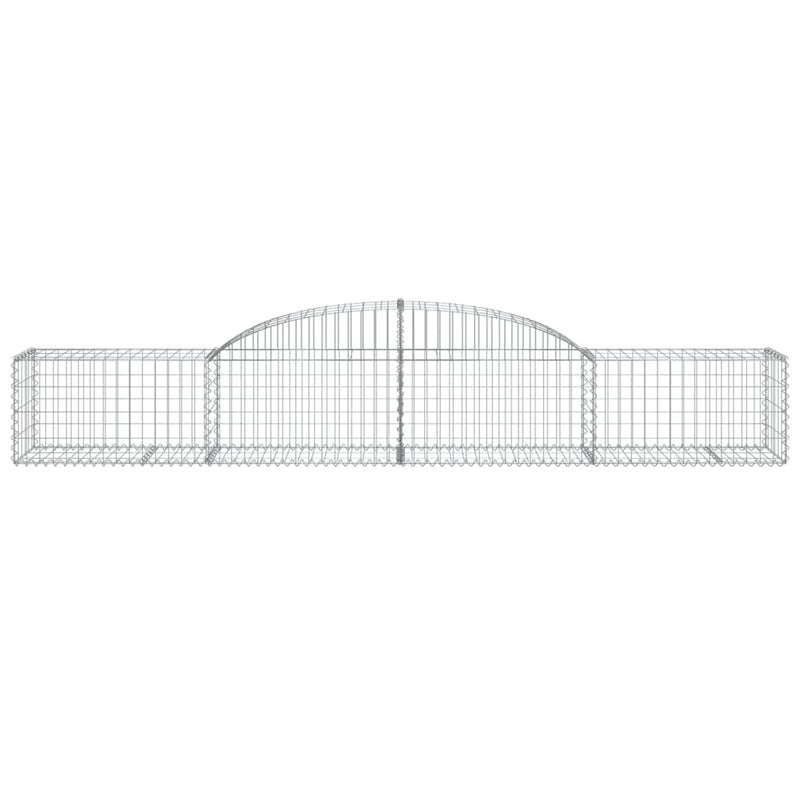 Arched Gabion Baskets 7 pcs 300x50x40/60 cm Galvanised Iron