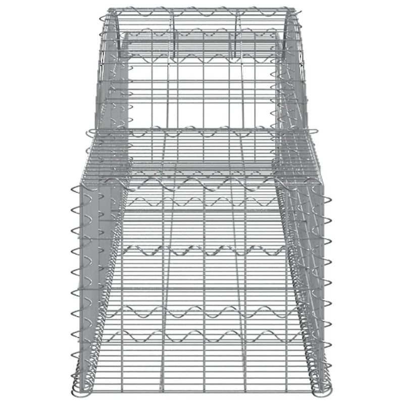 Arched Gabion Baskets 7 pcs 300x50x40/60 cm Galvanised Iron