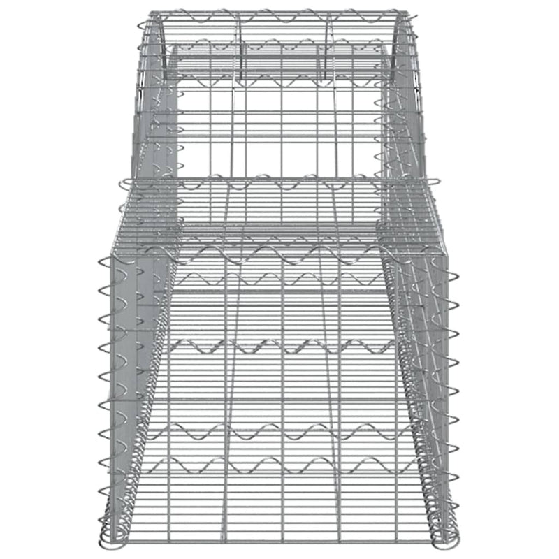 Arched Gabion Baskets 13 pcs 300x50x40/60 cm Galvanised Iron