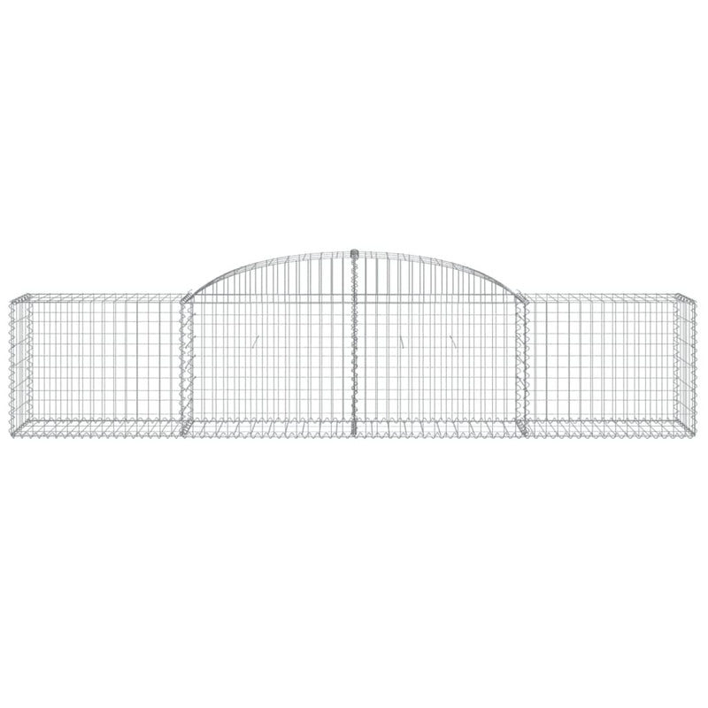 Arched Gabion Baskets 4 pcs 300x50x60/80 cm Galvanised Iron