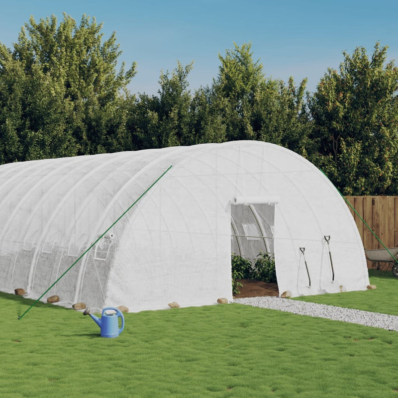 Greenhouse with Steel Frame White 108 m 18x6x2.85 m