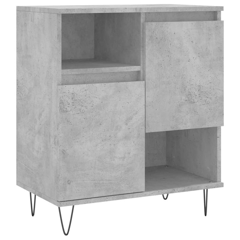 Sideboards 2 pcs Concrete Grey Engineered Wood