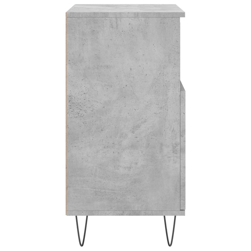 Sideboards 2 pcs Concrete Grey Engineered Wood