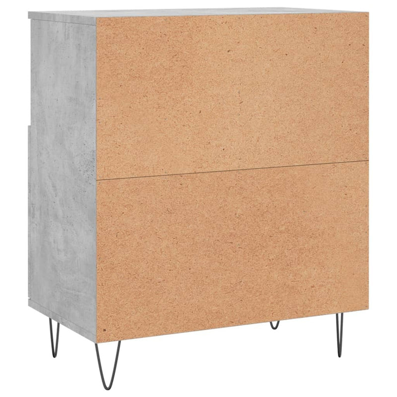 Sideboards 2 pcs Concrete Grey Engineered Wood