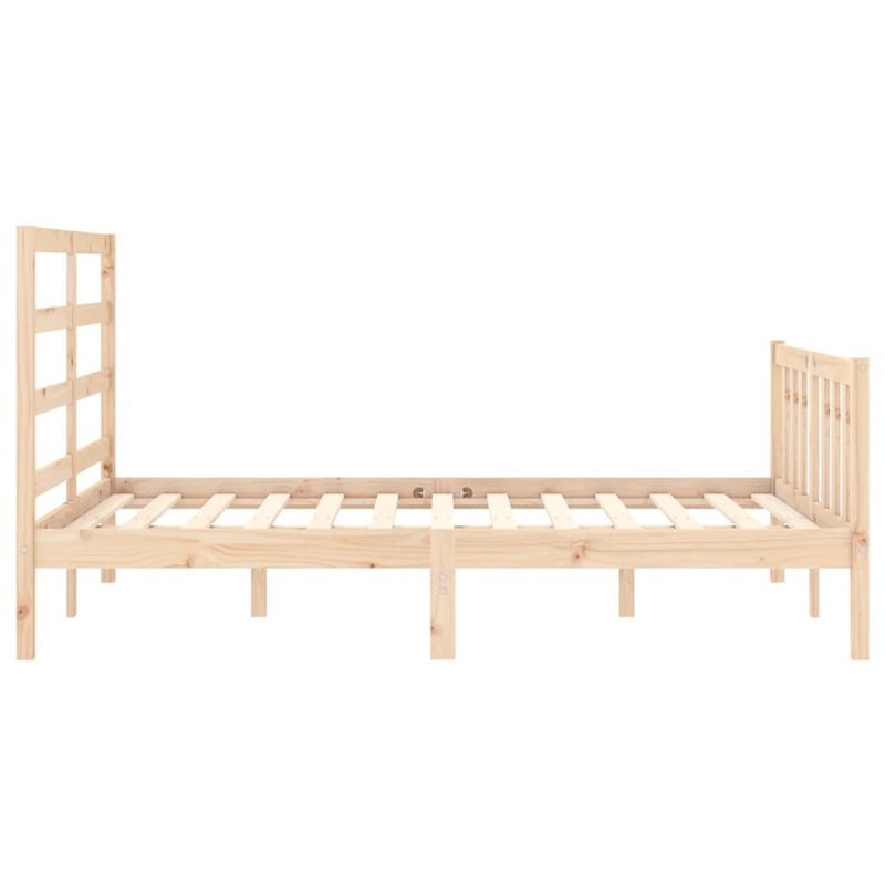 Bed Frame without Mattress 140x190 cm Solid Wood Pine