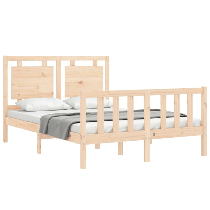 Bed Frame without Mattress Small Double Solid Wood Pine