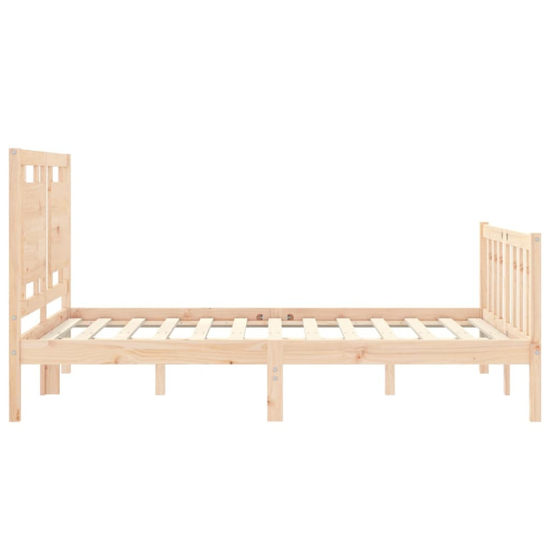 Bed Frame without Mattress Small Double Solid Wood Pine