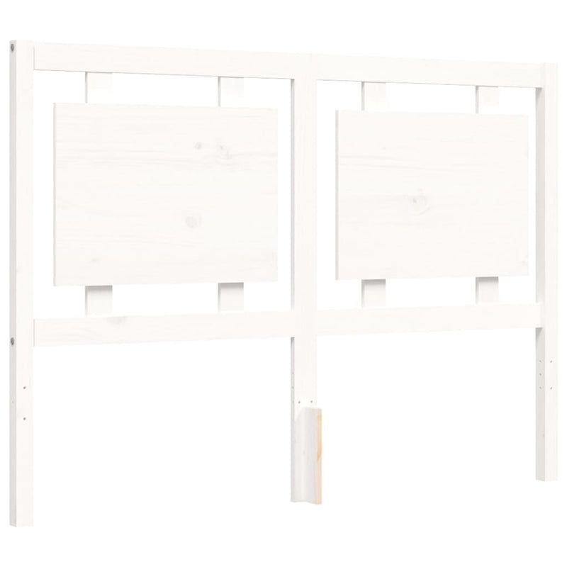 Bed Frame without Mattress White 120x200 cm Solid Wood Pine