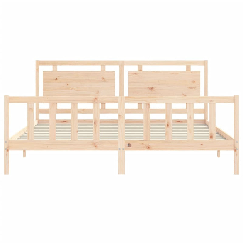 Bed Frame without Mattress 200x200 cm Solid Wood Pine