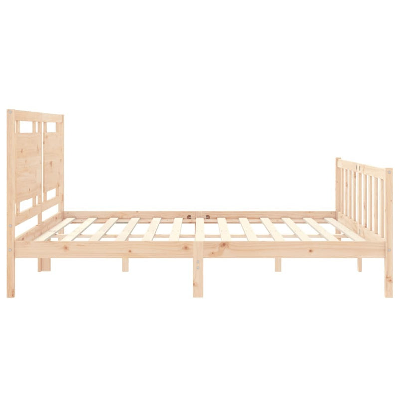 Bed Frame without Mattress 200x200 cm Solid Wood Pine