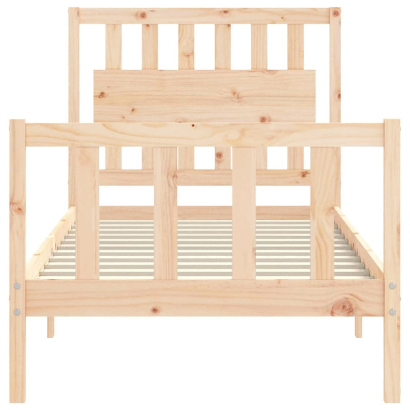 Bed Frame without Mattress Single Solid Wood Pine