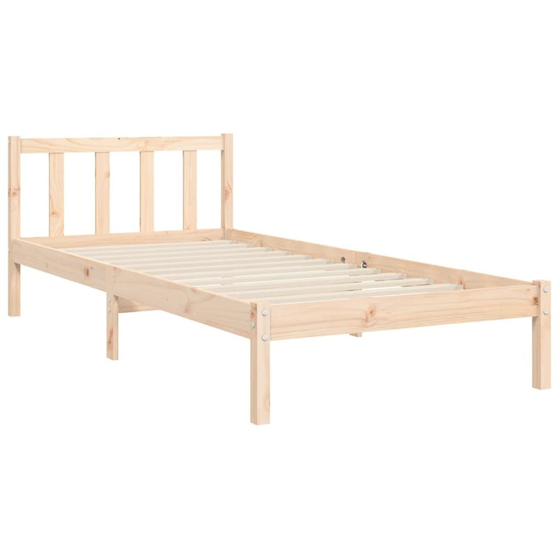 Bed Frame without Mattress Single Solid Wood Pine