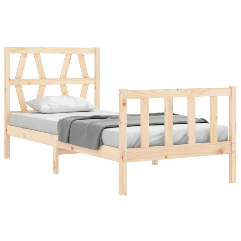 Bed Frame without Mattress 90x200 cm Solid Wood Pine