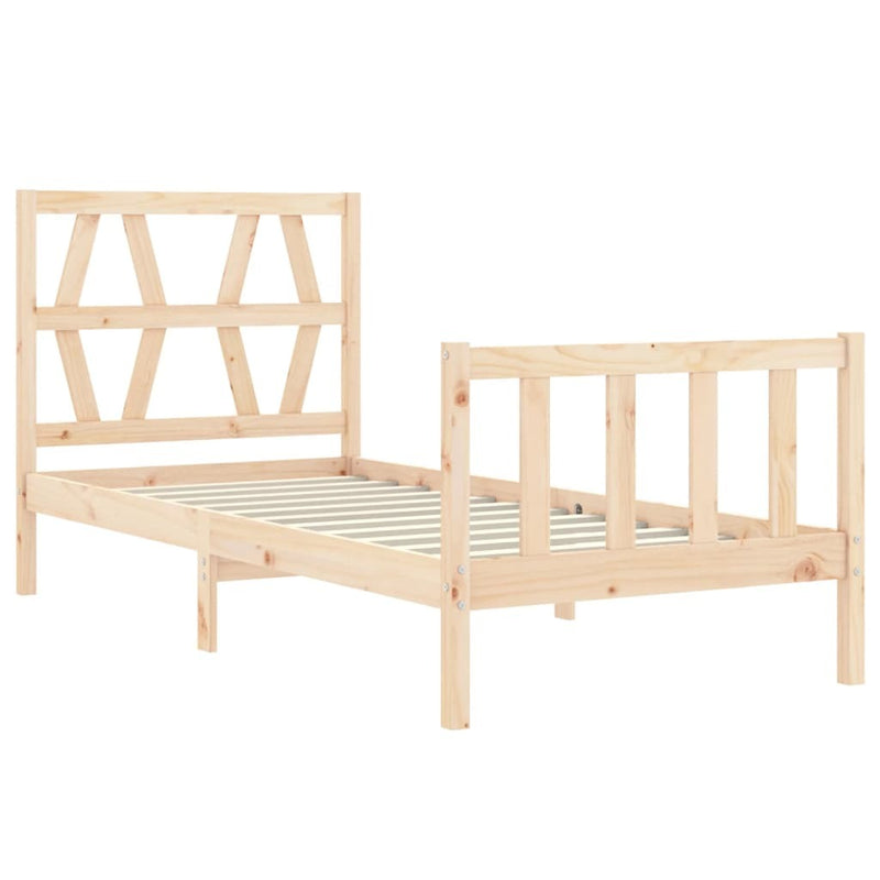 Bed Frame without Mattress 90x200 cm Solid Wood Pine