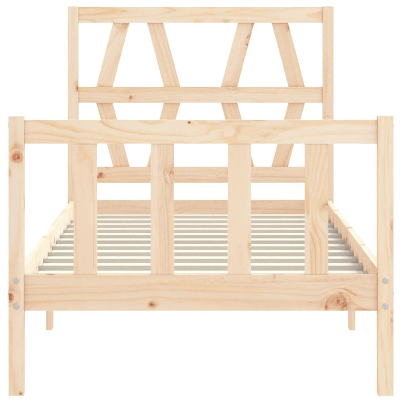 Bed Frame without Mattress 90x200 cm Solid Wood Pine