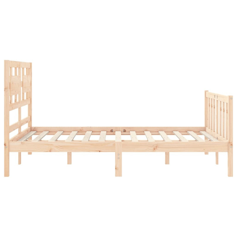 Bed Frame without Mattress 120x200 cm Solid Wood Pine