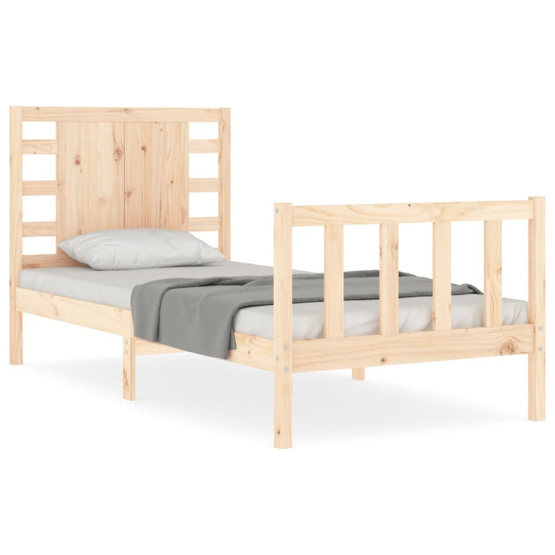 Bed Frame without Mattress 90x200 cm Solid Wood Pine