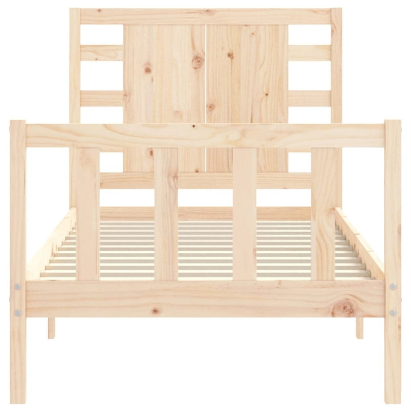 Bed Frame without Mattress 90x200 cm Solid Wood Pine