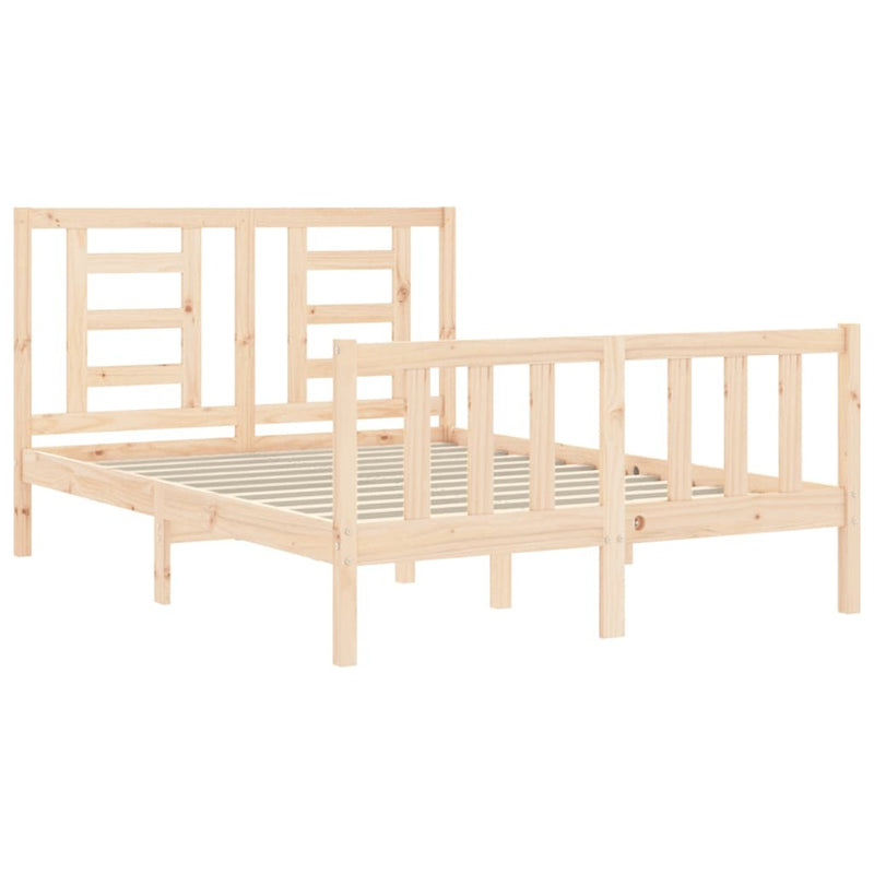 Bed Frame without Mattress 120x200 cm Solid Wood Pine