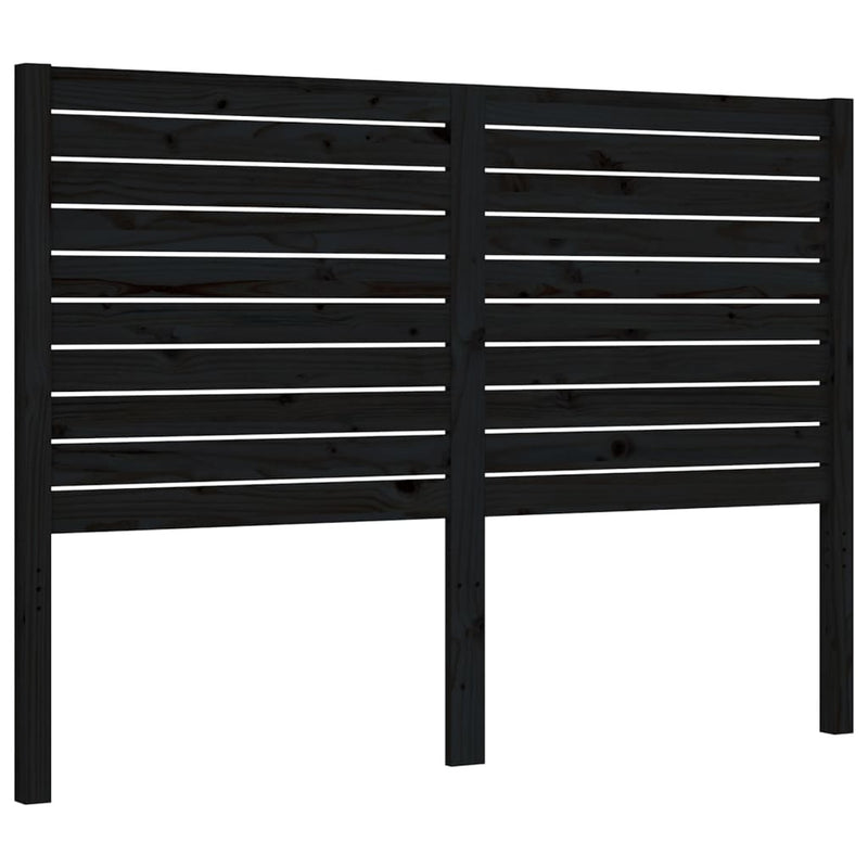 Bed Frame without Mattress Black 140x190 cm Solid Wood Pine