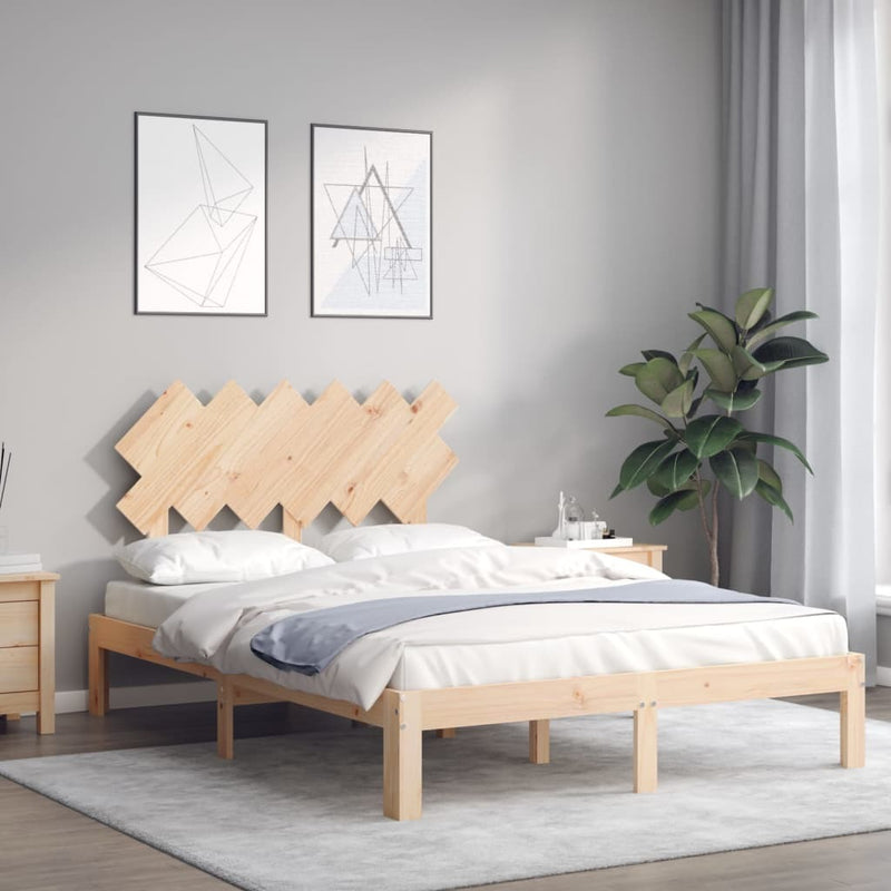 Bed Frame without Mattress Small Double Solid Wood Pine