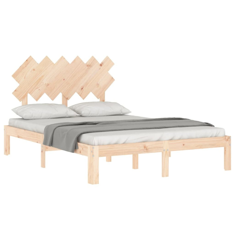 Bed Frame without Mattress Small Double Solid Wood Pine