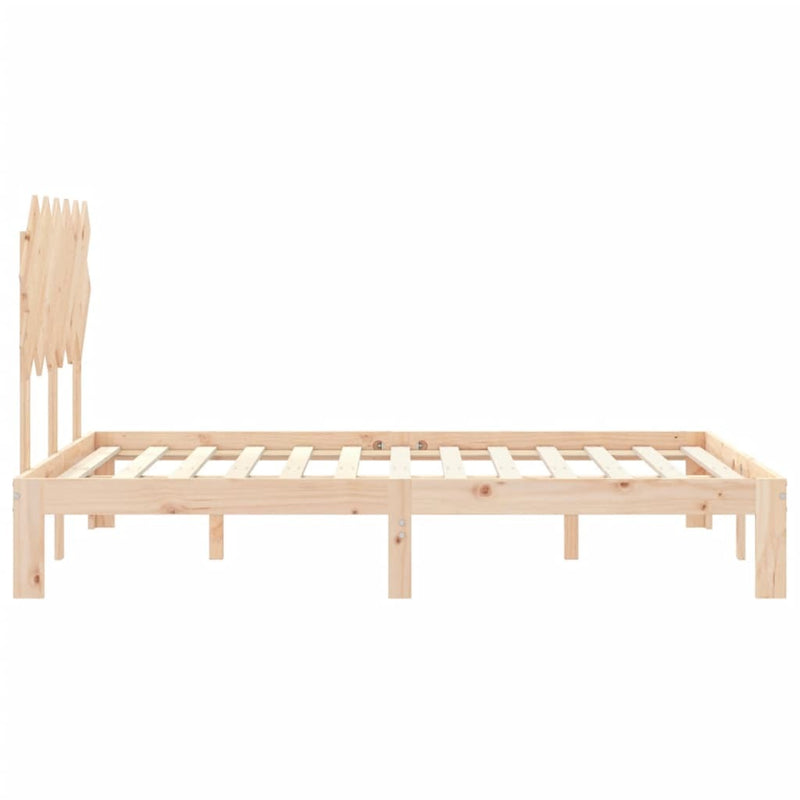 Bed Frame without Mattress Small Double Solid Wood Pine