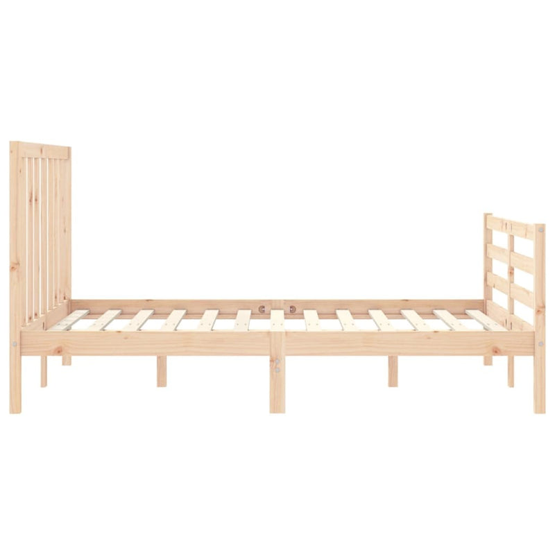 Bed Frame without Mattress Double Solid Wood Pine