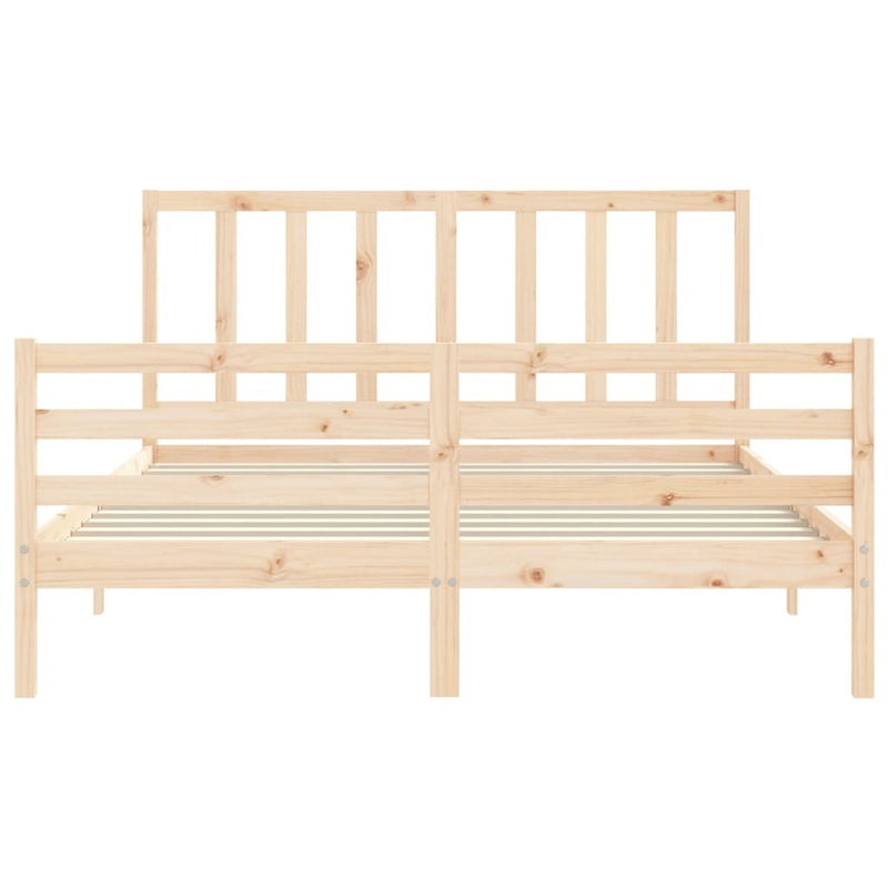 Bed Frame without Mattress 160x200 cm Solid Wood Pine