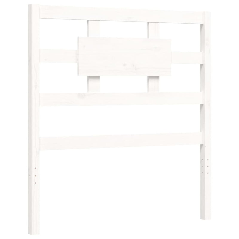 Bed Frame without Mattress White 100x200 cm Solid Wood