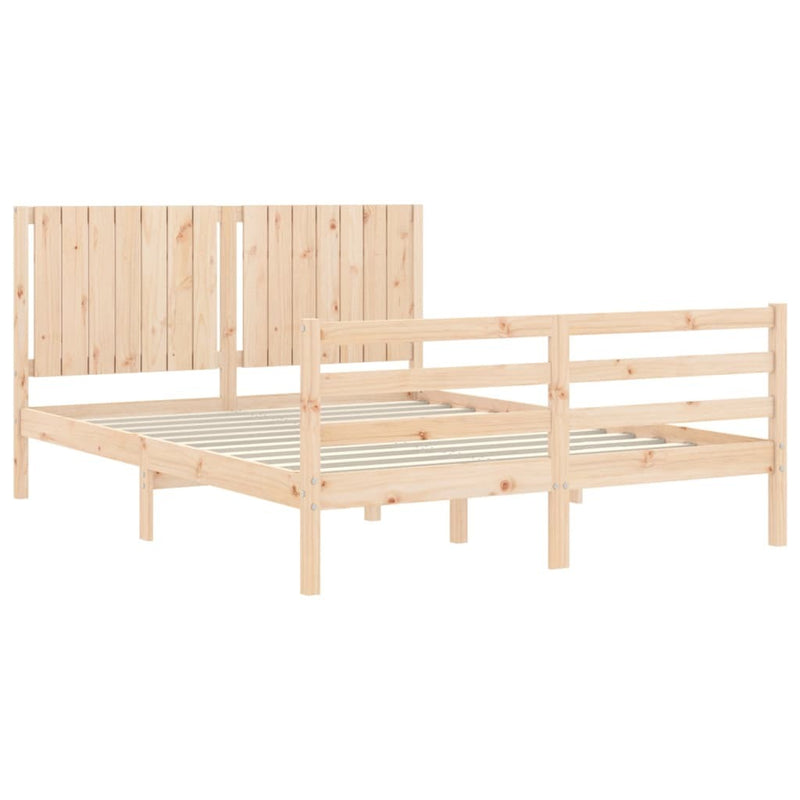 Bed Frame without Mattress 160x200 cm Solid Wood