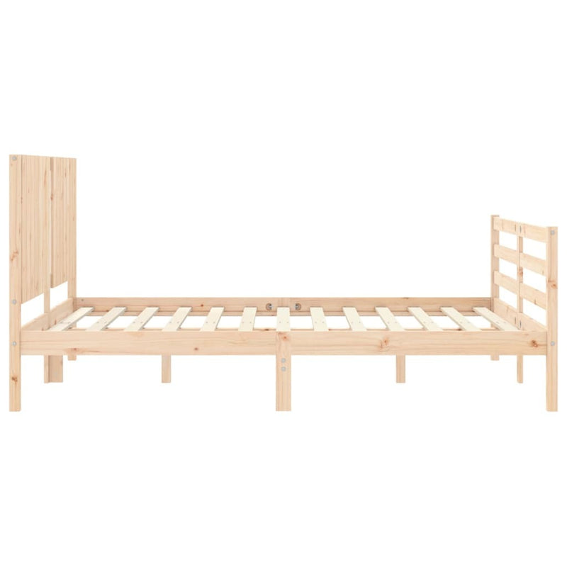 Bed Frame without Mattress 160x200 cm Solid Wood